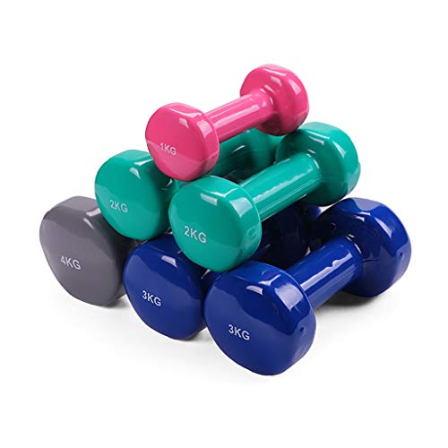 Xuejuanshop Pesas Libres Pesas Hex Mancuernas de Vinilo con Mancuernas de Peso Par Inicio Equipo de la Aptitud, Juego de 2 Conjunto de Mancuernas de Fitness (tamaño : 3kg×2)