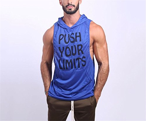 YeeHoo Chaleco para Hombres Deportivo Camiseta Sin Mangas de Tirante Sudadera con Capucha Gimnasio Músculo Formación Túnica Tank Top