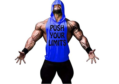 YeeHoo Chaleco para Hombres Deportivo Camiseta Sin Mangas de Tirante Sudadera con Capucha Gimnasio Músculo Formación Túnica Tank Top