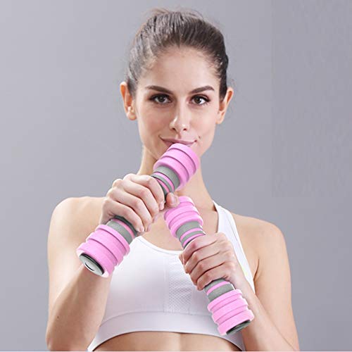 YHRJ Juego de Mancuernas Pesas De Gimnasia para Mujeres, Pesas para El Hogar, Pesas para Principiantes De Fitness, Equipos para Ejercicios De Pérdida De Peso del Brazo (Color : Pink, Size : 2KG)