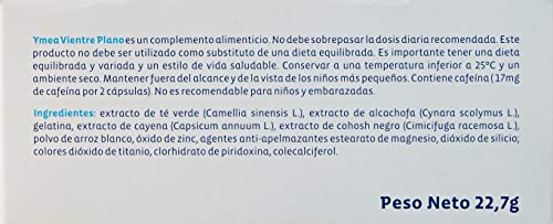 Ymea Menopausia Vientre Plano Ayuda a Aliviar los Sofocos, las Sudoraciones y al Adelgazaminto Abdominal Tratamiento 1 Mes ,64 Cápsulas Blancas