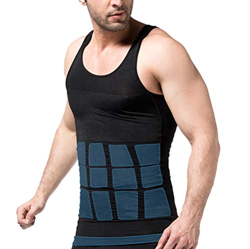 YOUCAI Chaleco Sauna Hombre Compresion de Neopreno Chaleco Modelador Camiseta Reductora para Adelgazante Sudoración Musculación，Púrpura,XL