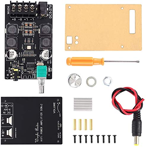 ZHITING Bluetooth Amplifier Board Module 2x50W Digital Stereo Audio Amp Board Dual Channel DC 5V-27V con Filtro de Alta fidelidad