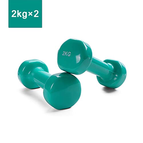 Zxb-shop Mancuernas Ejercicio Fitness Hex Mancuernas de Vinilo con Mancuernas de Peso Par Inicio Equipo de la Aptitud, Juego de 2 Mancuernas de Ejercicio (tamaño : 1kg×2)