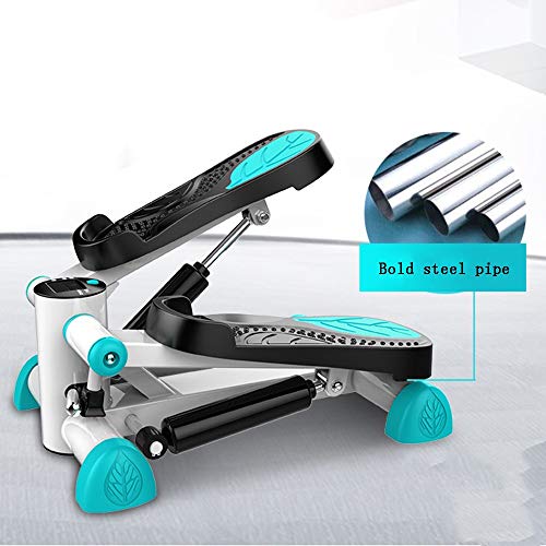 ZXQZ Escaladora Steppers, Balcón pequeño Volumen Doble Barra de Equilibrio hidráulico escaladora elíptica Paso a Paso con Pantalla LCD y cómodo Pedal de la máquina de torsión portátil Twist Stepper