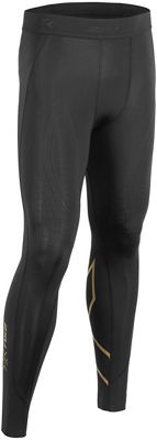 2XU MCS Cross Training Compression Tights - Negro/Dorado - L, Negro/Dorado