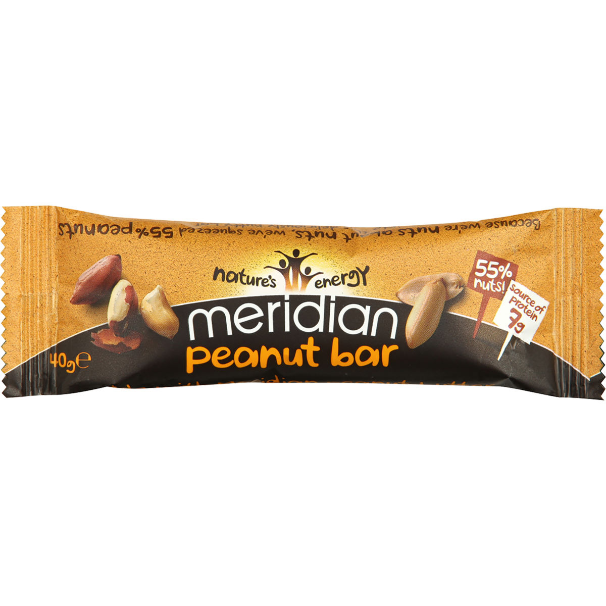 Barritas energéticas Meridian Peanut (18 x 40 g, cacahuete) - Barritas