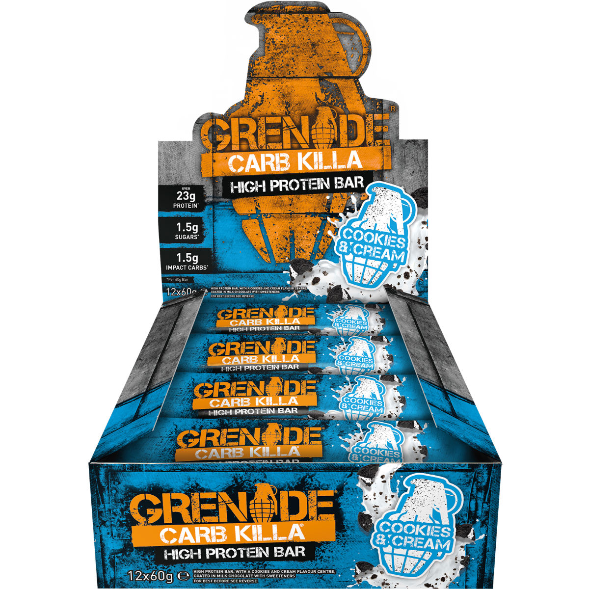 Barritas Grenade Carb Killa (12 x 60 g) - Barritas