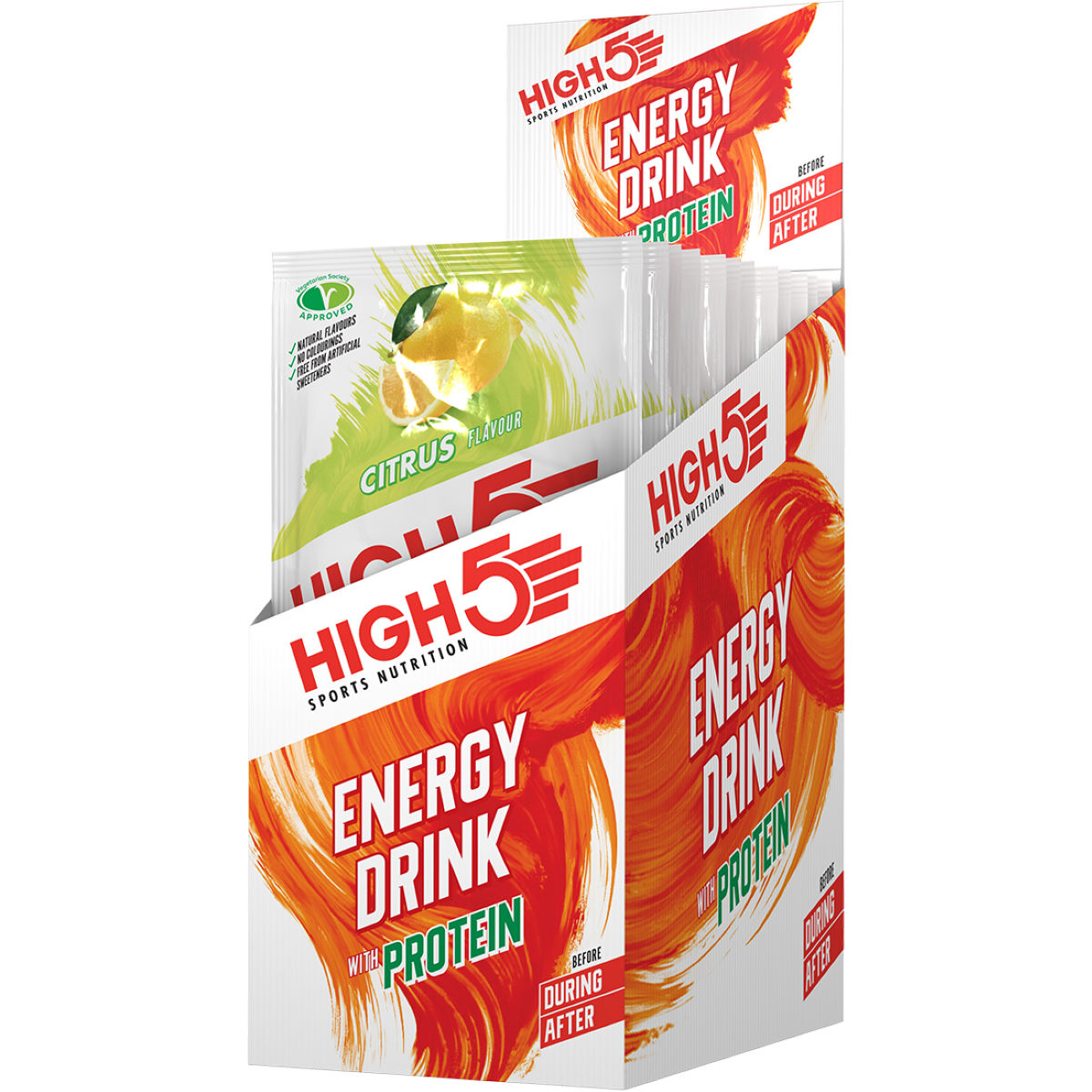 Bebida energética con proteína High5 (12 x 47 g) - Bebidas en polvo