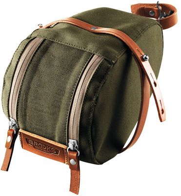 Brooks England Isle of Wight Medium Saddle Bag - Green - Honey - One Size, Green - Honey