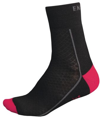 Calcetines de invierno de mujer Endura BaaBaa Merino - Negro - Rosa - One Size, Negro - Rosa