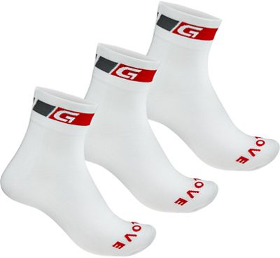 Calcetines de verano GripGrab Regular (pack de 3) - Blanco, Blanco