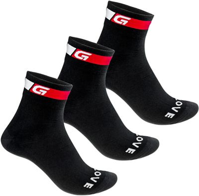 Calcetines de verano GripGrab Regular (pack de 3) - Negro - M, Negro