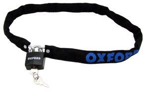 Candado de cadena con funda Oxford - Negro - 0.9m x 6mm, Negro