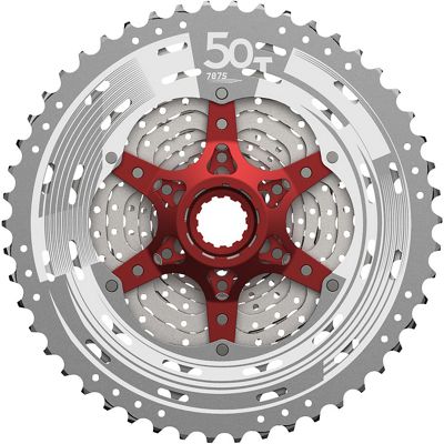 Cassette SunRace MX80 de 11 velocidades - Plata - 11-50t, Plata