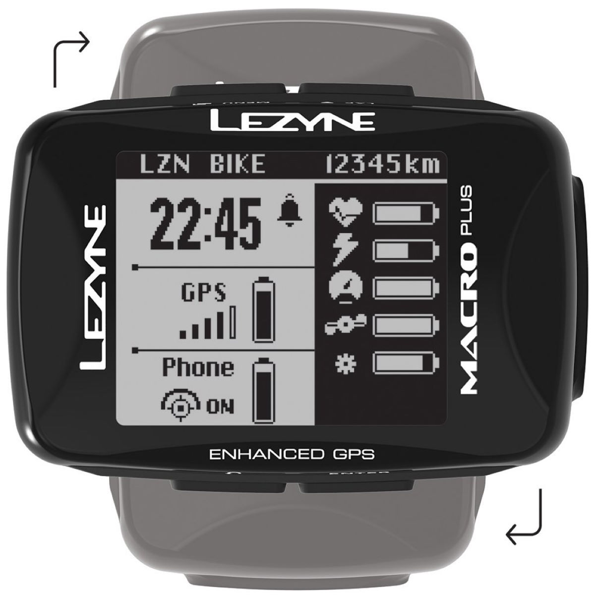 Ciclocomputadora Lezyne GPS Macro Plus - Ciclocomputadores