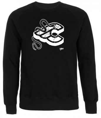 Cinelli Mike Giant Crewneck Jumper  - Negro-Blanco, Negro-Blanco