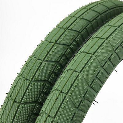 Cult Dehart Tread Tyre - Olive Green - Black Sidewall - 20, Olive Green - Black Sidewall