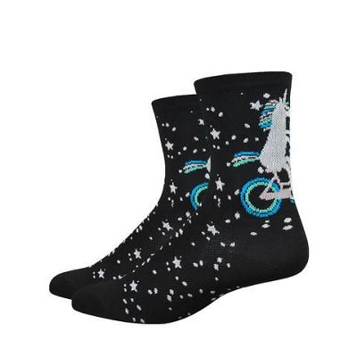 Defeet Aireator Womens 4 Unicorn Socks - Negro-Blanco, Negro-Blanco