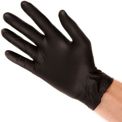 Guantes de taller de nitrilo Black Mamba - Paquete de 8 - Negro, Negro