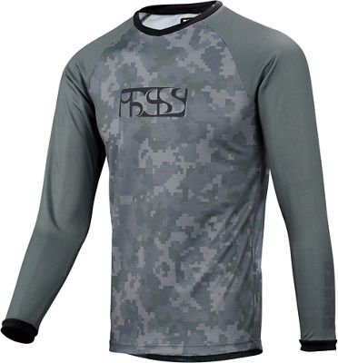 IXS Kid's Pivot Jersey 2019 - Dark Olive-Camo - XL, Dark Olive-Camo