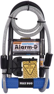 Juego de candados Oxford Alarm D-Max Duo - Azul - Sold Secure Silver Rated, Azul