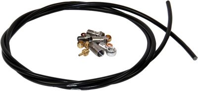 Kit de latiguillo de freno trenzado de acero inoxidable Hope - Negro - 5mm Hose - Front or Rear, Negro