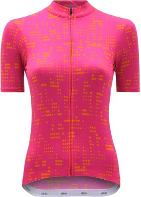 Maillot de manga corta de mujer dhb MODA - Hibiscus  - Rosa/Naranja - UK 10, Rosa/Naranja