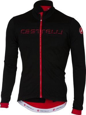 Maillot de manga larga Castelli Fondo Fz - Back - Red - XXXL, Back - Red