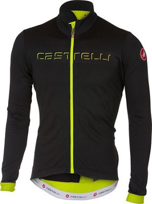 Maillot de manga larga Castelli Fondo Fz - Light Black-Yellow Fluo, Light Black-Yellow Fluo