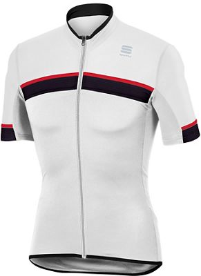 Maillot Sportful Pista - Blanco/Negro/Rojo - XXL, Blanco/Negro/Rojo