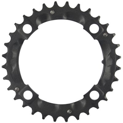 Plato con estampado de MTB FSA - Negro - 4-Bolt, Negro