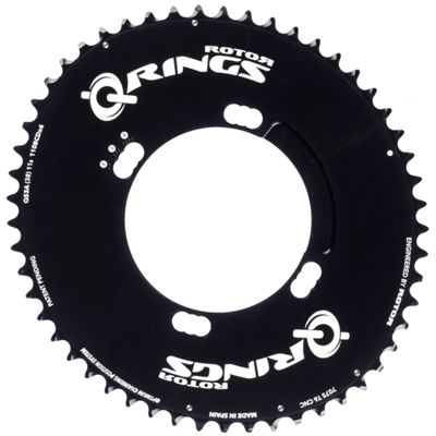 Plato ovalado y aerodinámico Rotor Q-Ring Shimano - Negro - 110mm, Negro