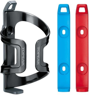 Portabidón de lado doble Topeak Ex - Gris - Azul - Rojo, Gris - Azul - Rojo