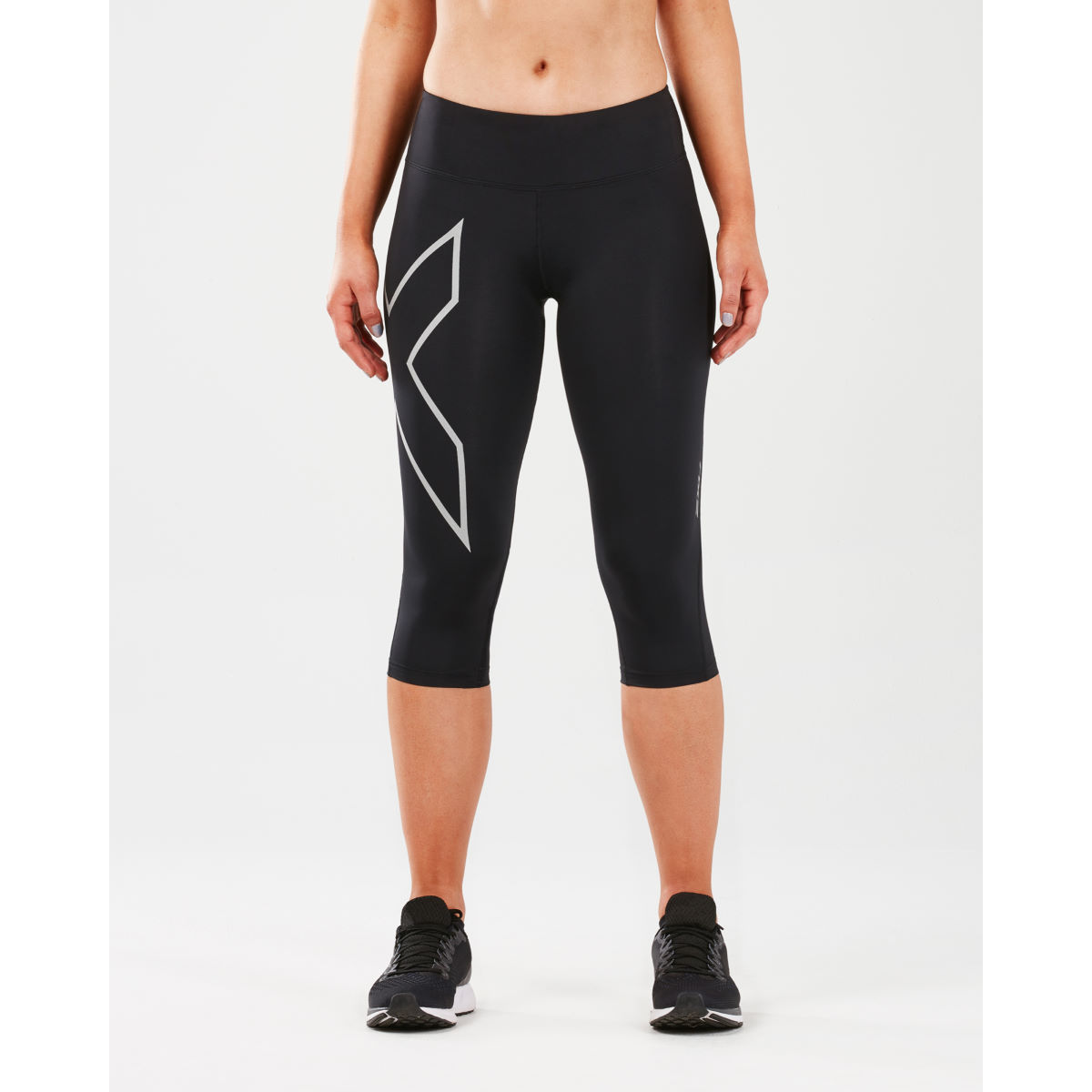 2XU Women's Run Mid Rise Comp 3/4 Tights - Mallas de compresión