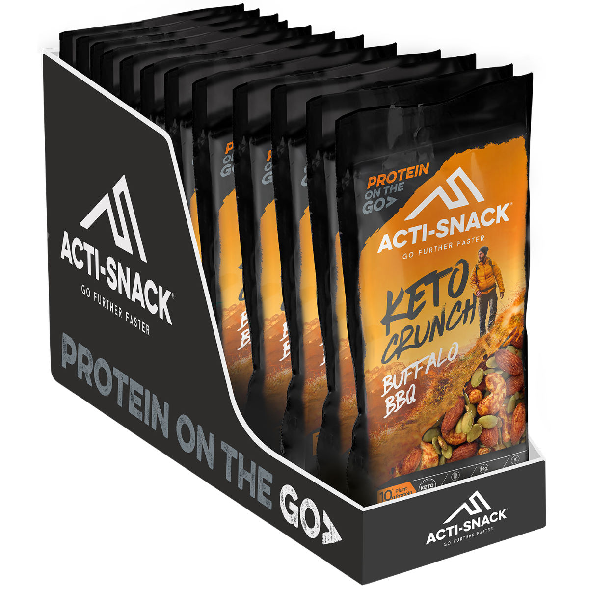 ACTI-SNACK Keto Crunch Buffalo BBQ Mix (12 x 40g) - Snacks