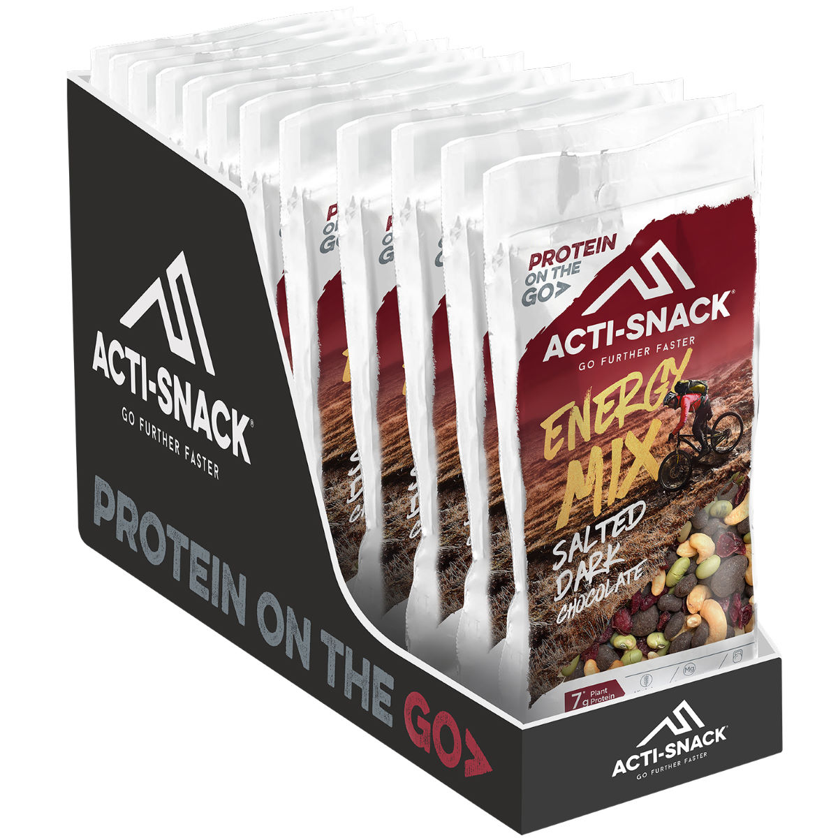 ACTI-SNACK Salted Dark Chocolate Energy Mix (12 x 40g) - Snacks