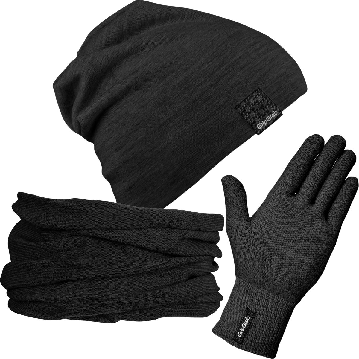 Gorro, braga de cuello y guantes de running GripGrab Merino - Guantes