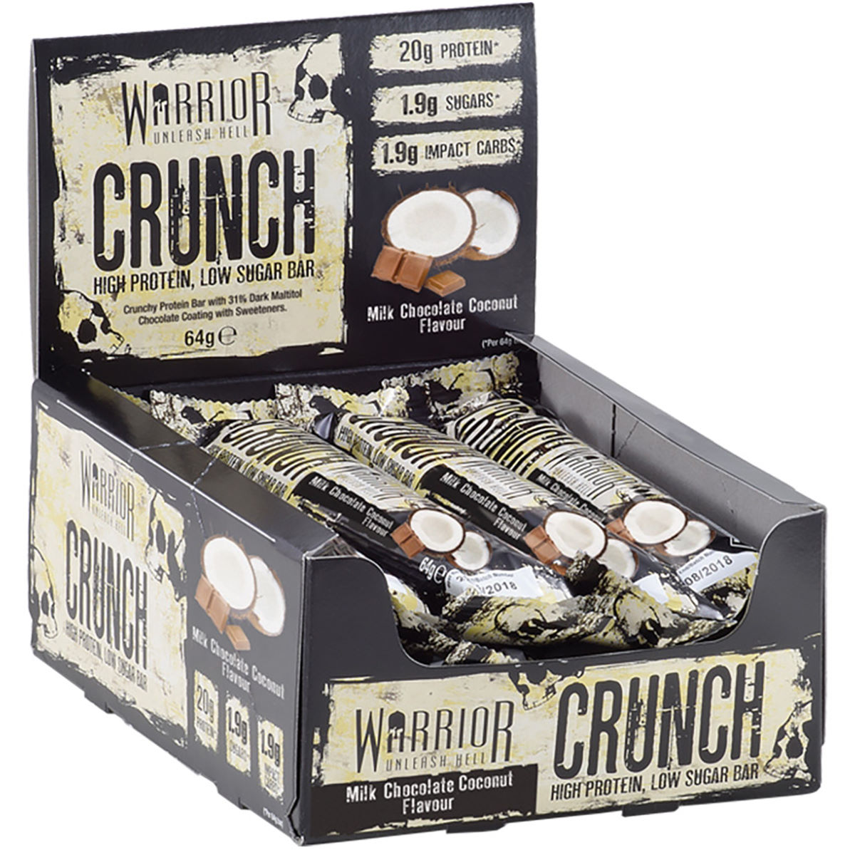 Warrior Crunch Protein Bars (12 x 64g) - Barritas