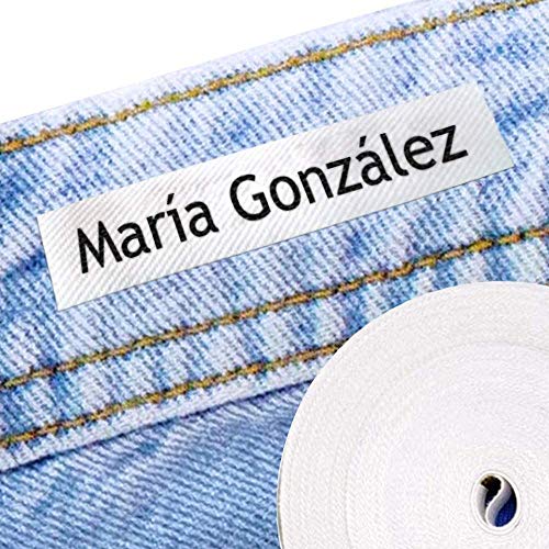 100 ETIQUETAS DE TELA PARA MARCAR LA ROPA (PLANCHAR) CINTA TERMOADHESIVA PARA GUARDERIAS, ESCUELAS, COLEGIOS Y RESIDENCIAS. ETIQUETAS PERSONALIZADAS CON CERTIFICADO ECOLÓGICO