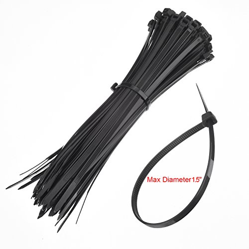 100 Piezas de Soporte de Base de Atar Cable Auto Adhesivo Montaje Adhesivo de Cable Negro con Brida Negra de Cable de Múltiples Usos (Longitud 150 mm, Anchura 2 cm, Negro)