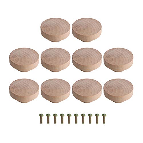 10Pcs 50x25mm Madera Color Superba Tiradores de madera para cajones y gabinetes