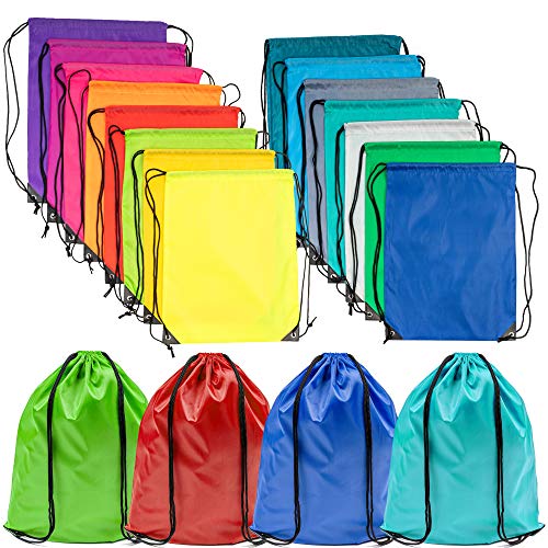 15 Bolsas de Cuerdas, Gymsack Mochila - Tela Oxford, Sistema de Doble Cordón, Esquinas Reforzadas de Cuero - para Gimnasio Deportes Sports Viaje Escuela Playa.