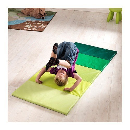 2 x IKEA plufsig spielmatte gymnastic mat, folding, Green 185 x 87 cm