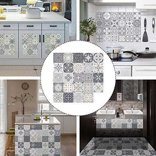 24 Pegatinas para Azulejos de Pared, Adhesivo de Pared, Pegatinas de Baldosas, Calcomanías Autoadhesivas de Vinilo para Cocina, Sala de Estar, Baño, Decoración del Hogar, 20 x 20cm