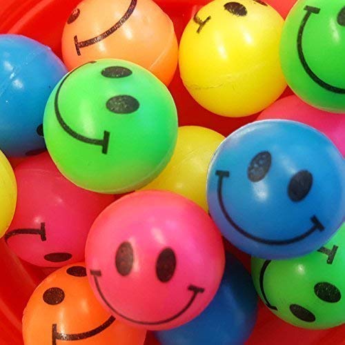 24x Flummi Pelota De Goma Dopsball Smiley Cara Divertida