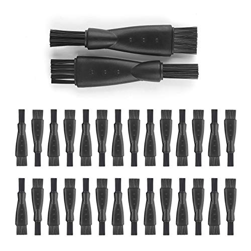 30 Piezas Cepillos de Limpieza para Máquinas de Afeitar, Set de Cepillo de Limpieza de Afeitar Cepillo de Limpieza Antiestático para Hombre (Negro)