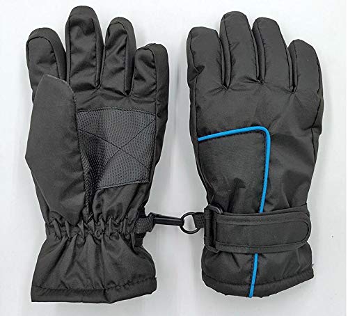 4-7y / 8-12y / 12-16y niños Invierno Guantes de esquí Impermeables y a Prueba de Viento para niños Snowboard al Aire Libre - Azul, 10-12 Meses