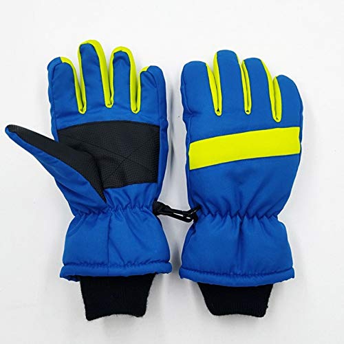 4-7y / 8-12y / 12-16y niños Invierno Guantes de esquí Impermeables y a Prueba de Viento para niños Snowboard al Aire Libre - Azul, 10-12 Meses