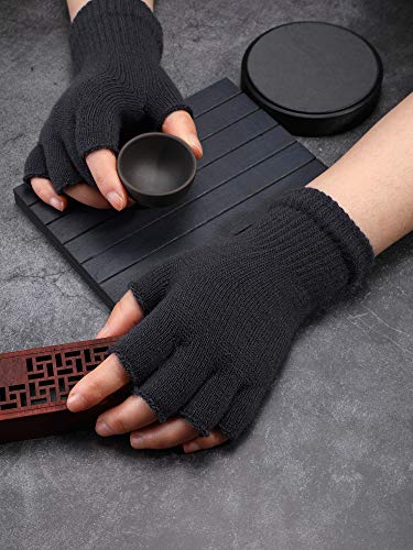 4 pares de guantes de invierno de punto sin dedos. Guantes elásticos y calientes para hombres y mujeres - - M